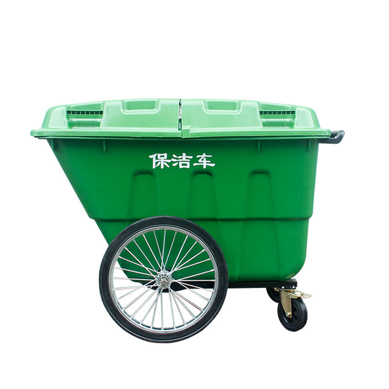 400L Plastic Wheelie Garbage Bin Large Capacity Trash Bins with metal pedal and four wheel