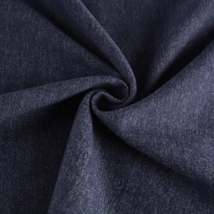 Yard dyed 75%  polyester 25% cotton interlock knitted fabric bond with non-woven fabric for leisure suit