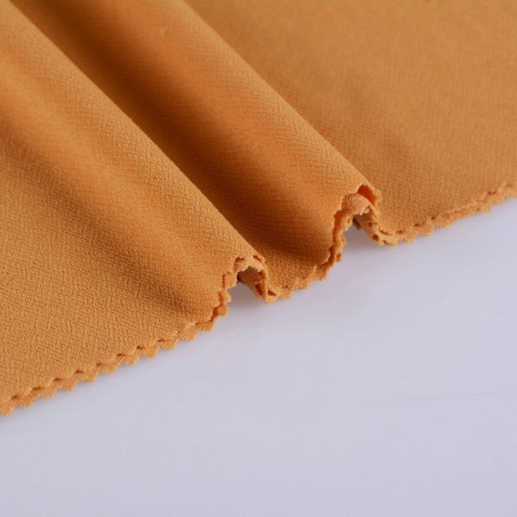 95 polyester 5 elastane microfiber material stretch moss crepe knit fabric