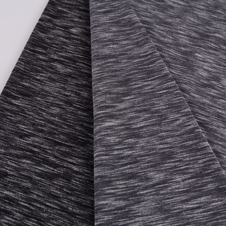 2019 high quality segment dyed dry fit polyester rayon spandex knit single jersey fabric for sport shirts