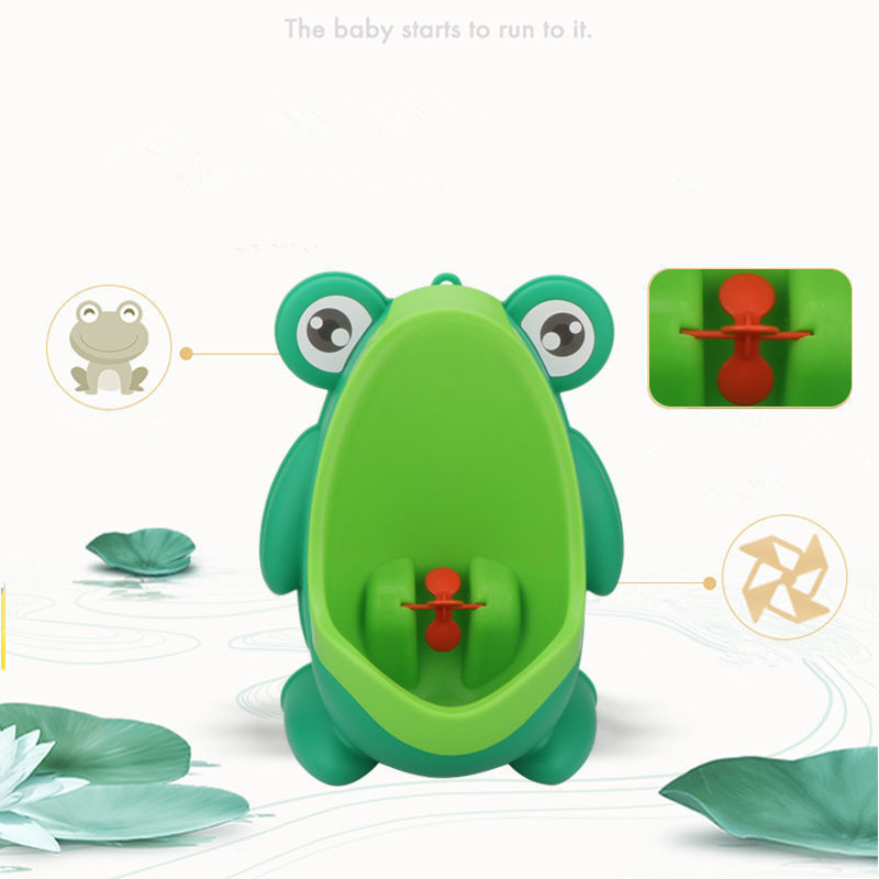 Cute Frog Standing Potty Training Urinal for Boys Toilet with Funny Aiming Target