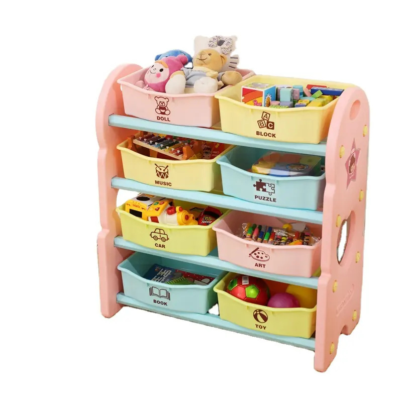 2024 Movable Baby Corner Cupboard Rack Drawer Toys Storage Children Cabinets Kids Toys Cabinet Custom