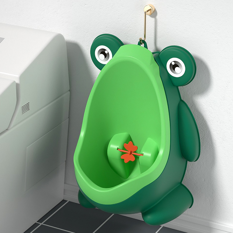 Cute Frog Standing Potty Training Urinal for Boys Toilet with Funny Aiming Target