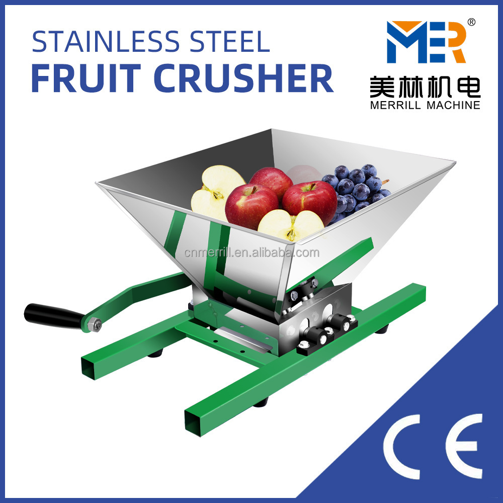 metal stainless steel manual fruit apple cider grapes crusher