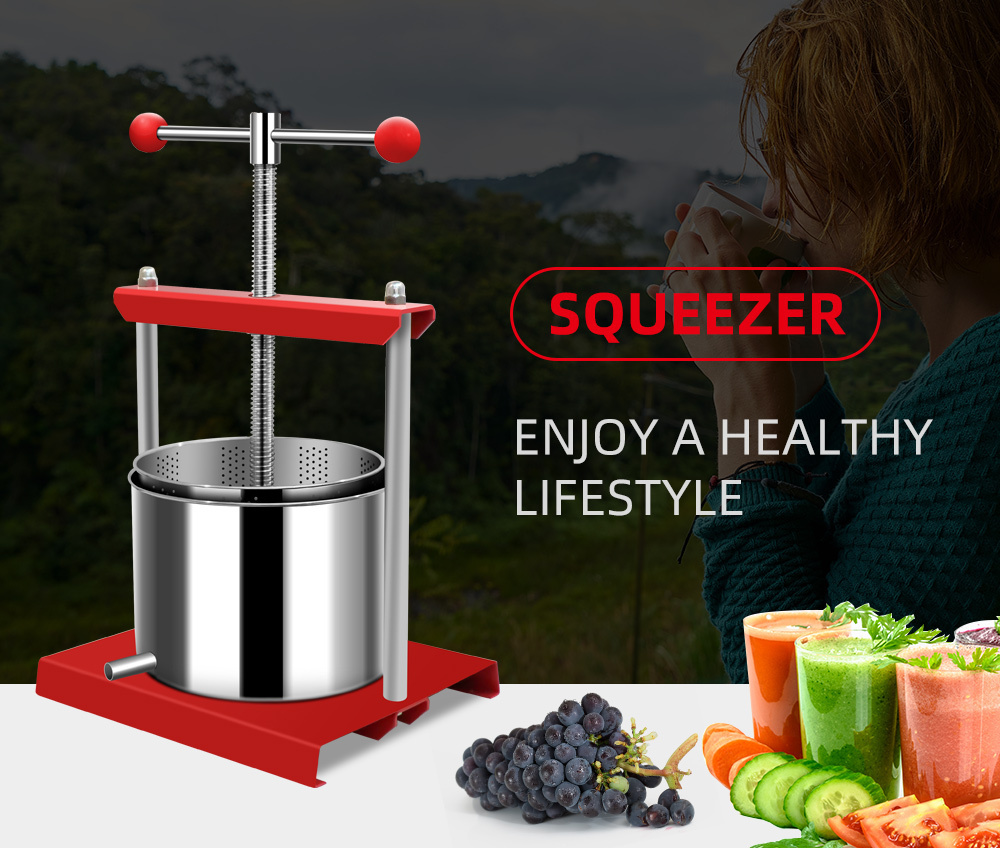 Mini Manual Fruit Wine Press Food-Grade Stainless Steel fruit press for home use Juice Making for Apple/Carrot/Orange/Berr