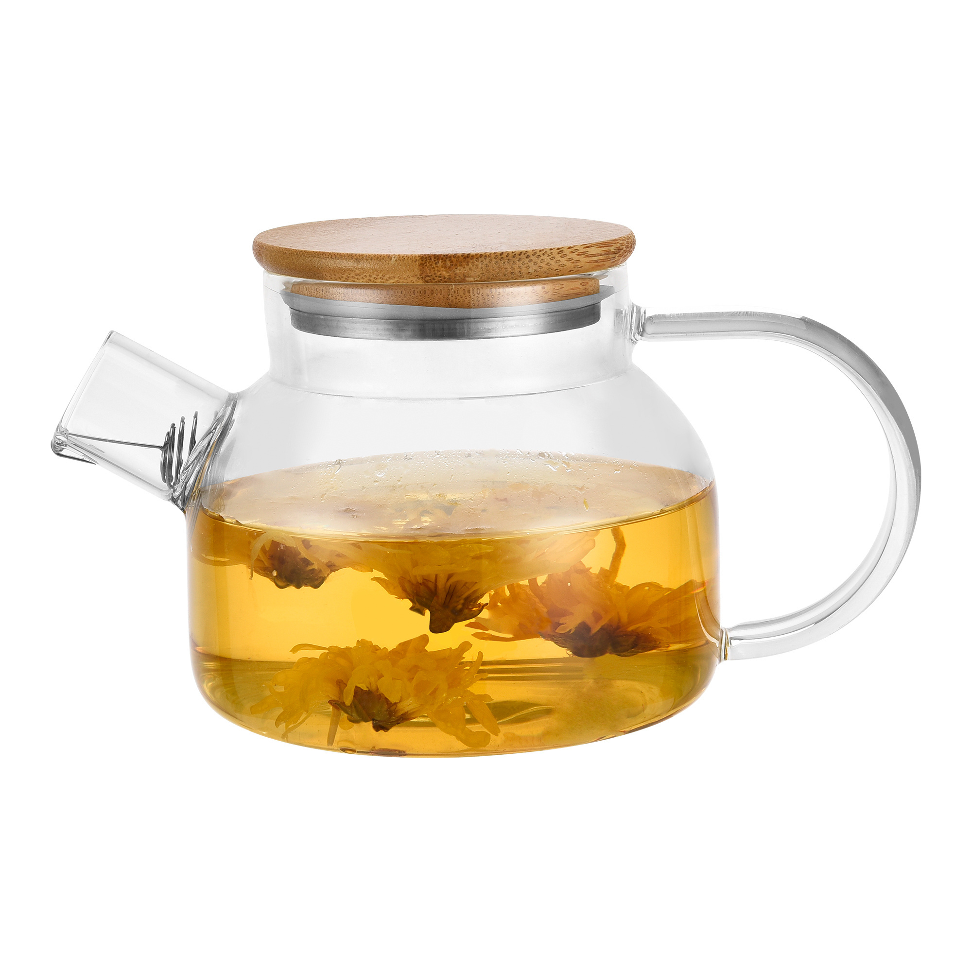 Factory Sale Cold Water Bottle Glass Tea Kettle For Fruit With Flower Tea   800 ML Water Pots