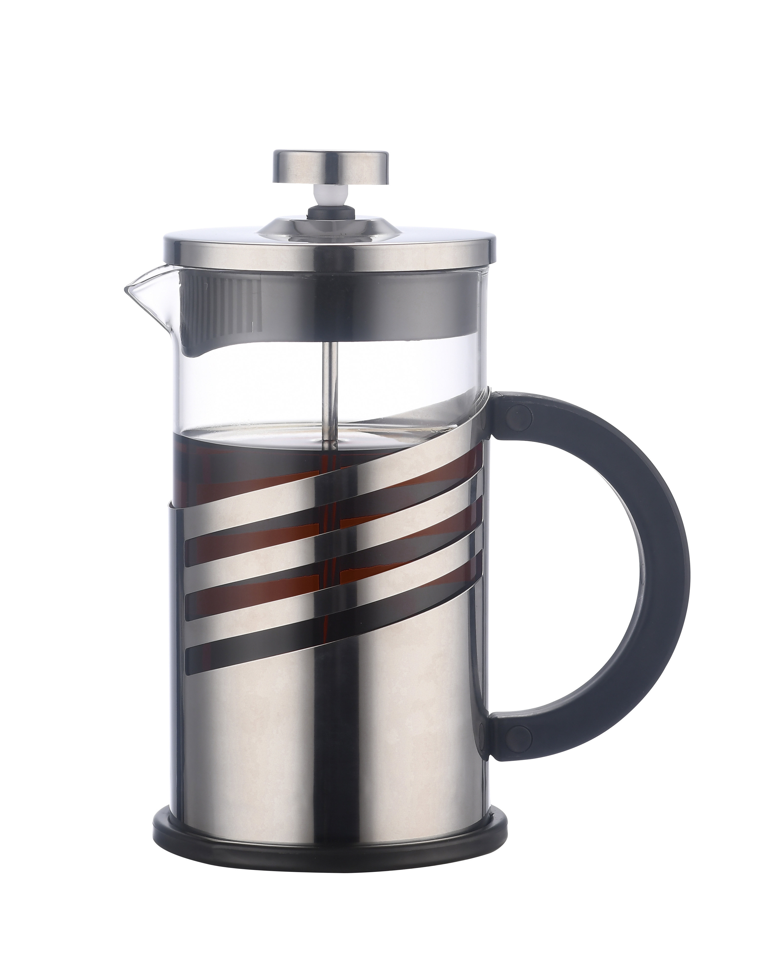 NEW  Factory Outlet French Press Silvery Coffee and Tea Maker 600ML Stainless Steel  Hot Sell Tea Ware