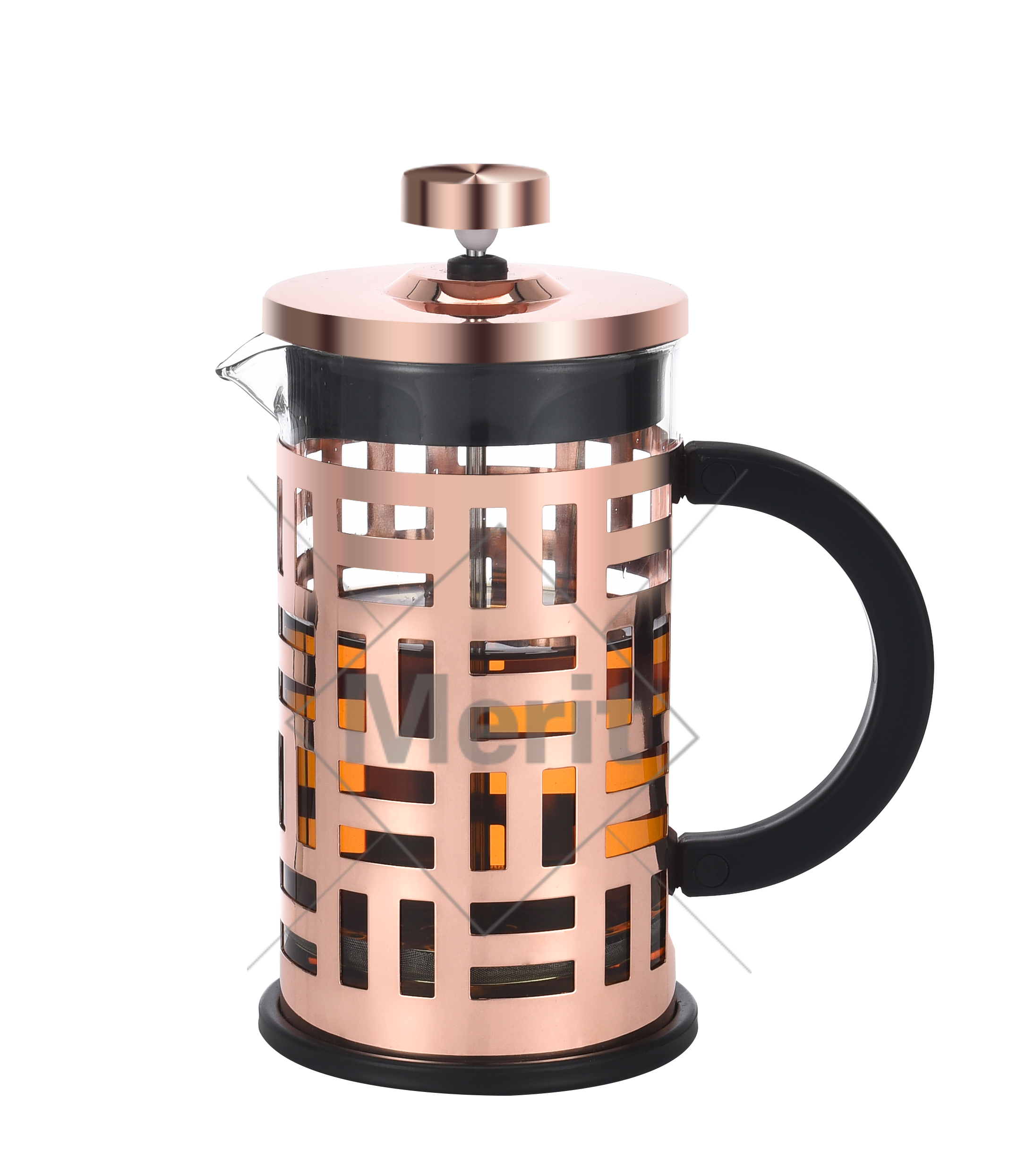 French Press Coffee Maker 20 oz 304 Stainless steel French Press with three Filter Screens Gold Pink  Coffee Press