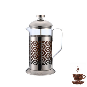 Accept Custom Stainless Steel 1000ml Large French Press Coffee Maker