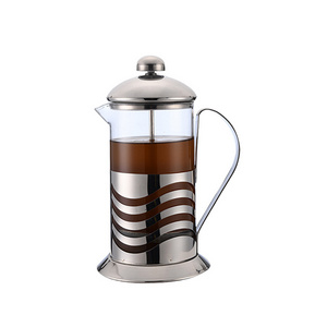 350ml High Borosilicate Glass Coffee Tea Sets Plunger Steel Camping Stainless Travel French Press