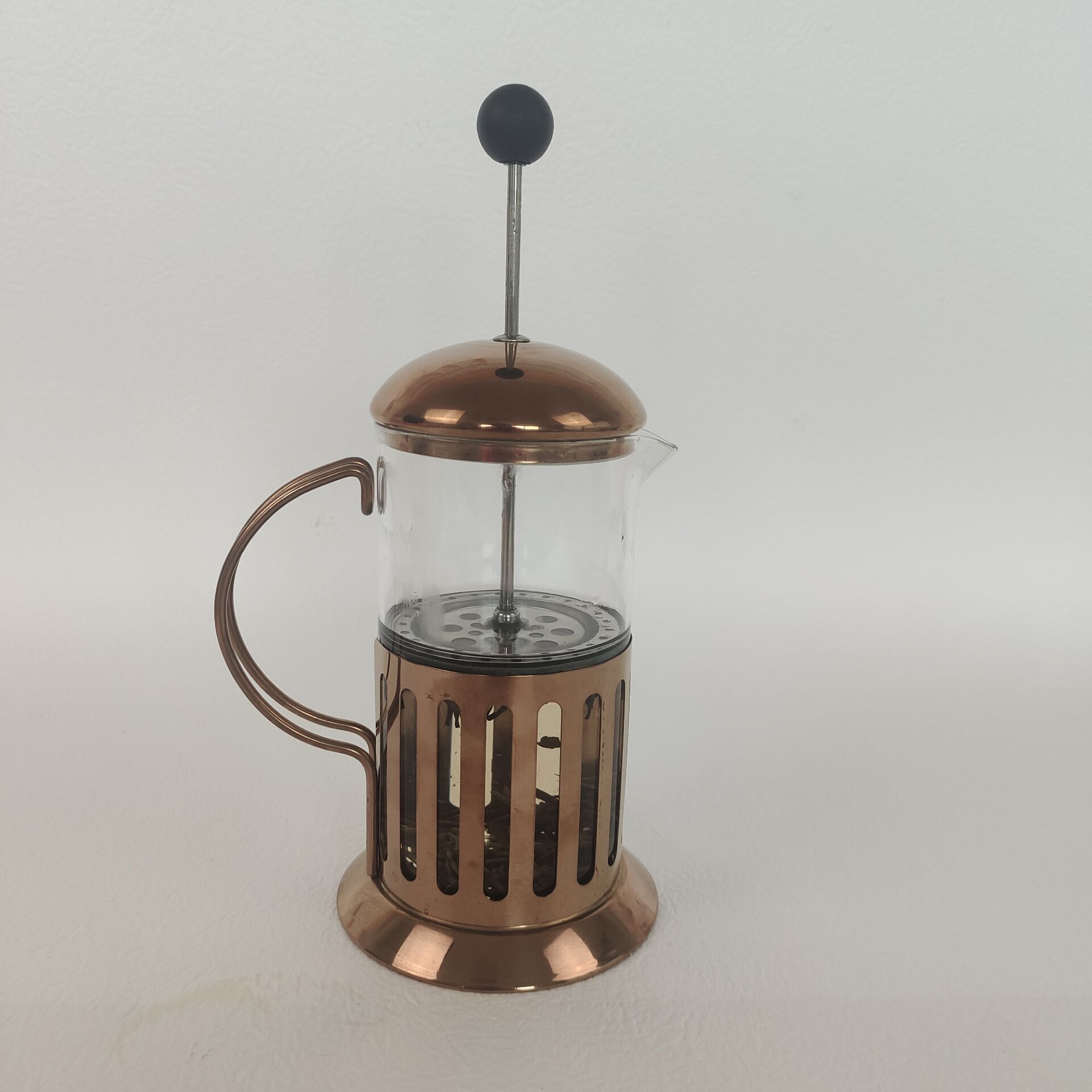 New  600 ML French Press copper  Indian Filter Coffee Maker High Borosilicate Glass Of French Press