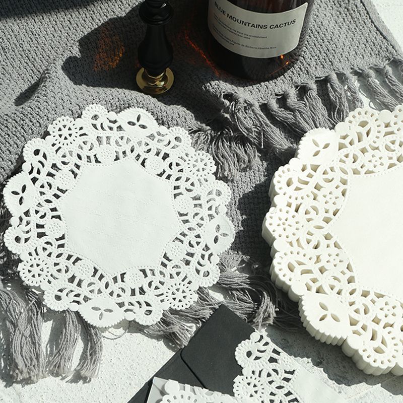 Wedding Party Dessert Placemat Round Paper Doily/Doyley All Inches Colored Doilies For Cake Food