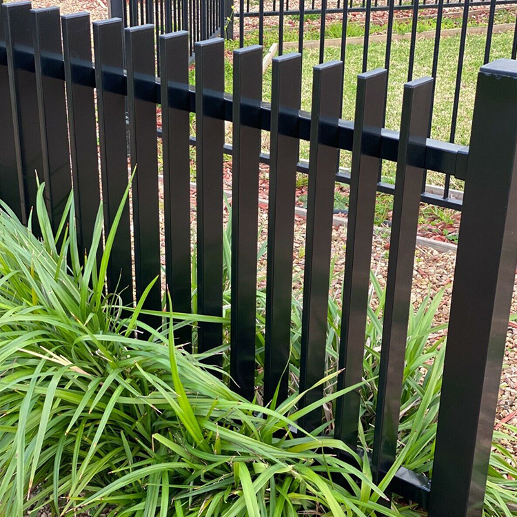 Zinc-steel blade 3d vertical slat fencing home garden black powder coated Australia type aluminum vertical blade metal fence