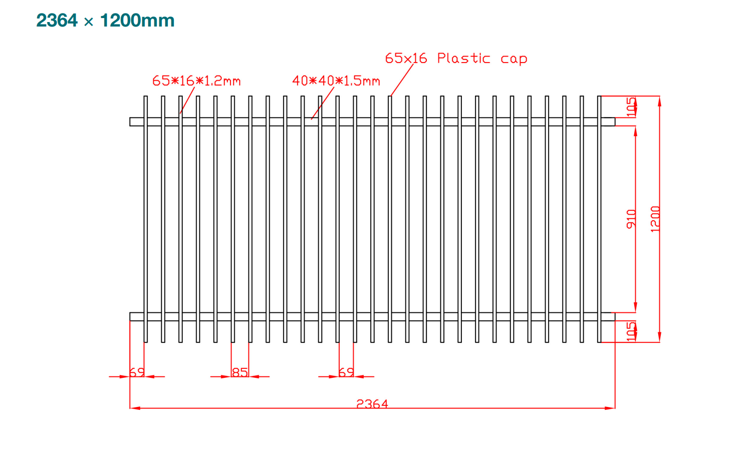 Zinc-steel blade 3d vertical slat fencing home garden black powder coated Australia type aluminum vertical blade metal fence