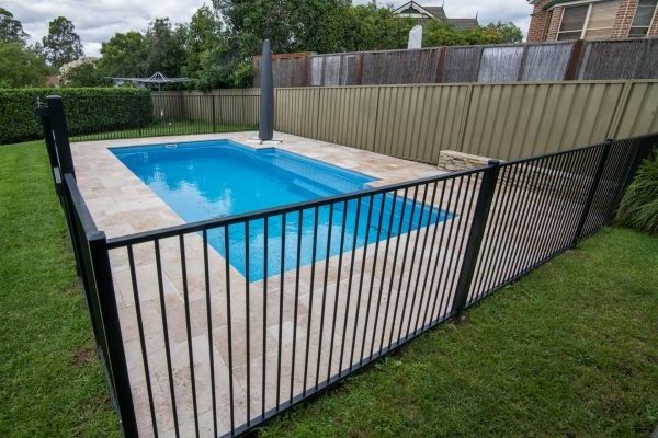 Modern Flat Top Steel Fencing Panel For Swimming Pool Fence