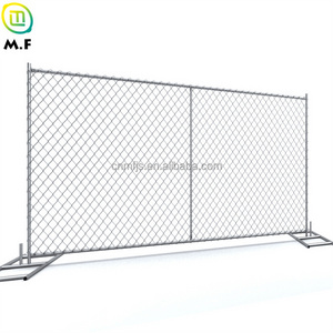 Customized 6x12ft Metal Chainlink Fence Panels Temporary Removable Diamond Chain Link Temp Fencing