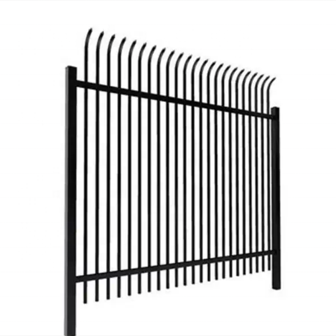 Black Privacy Fence 6x8ft Steel Fence Panels Outdoor Garden Fence