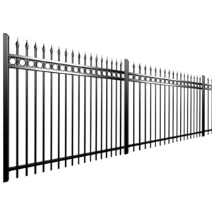 Custom acceptable iron fencing security decorative garden fences spearhead top steel fence