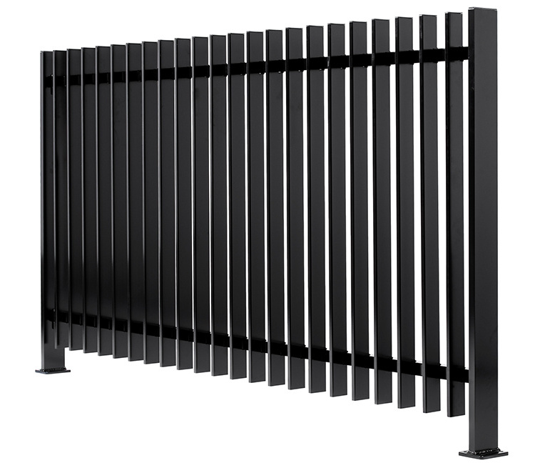 Zinc-steel blade 3d vertical slat fencing home garden black powder coated Australia type aluminum vertical blade metal fence