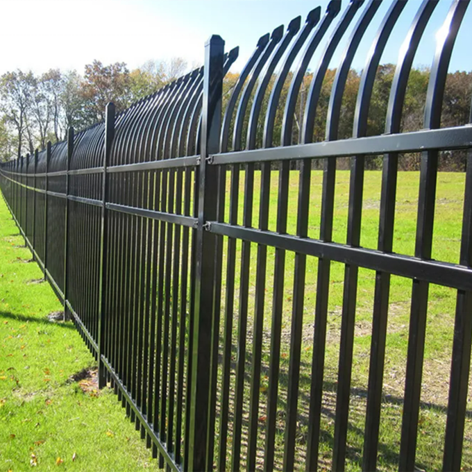 Black Privacy Fence 6x8ft Steel Fence Panels Outdoor Garden Fence