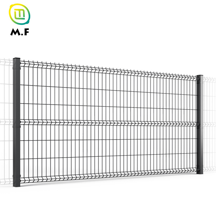 Customized Home Outdoor Decorative 3D Curved Welded Wire Mesh Garden Fence Highway Fence Panel Pvc Fence