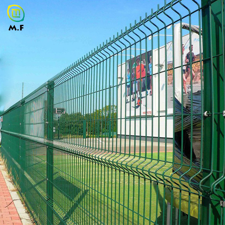 Welded wire mesh outdoor 3d curvy panel steel fence 3d welded mesh fence 3d curved welded wire mesh fence panel for garden