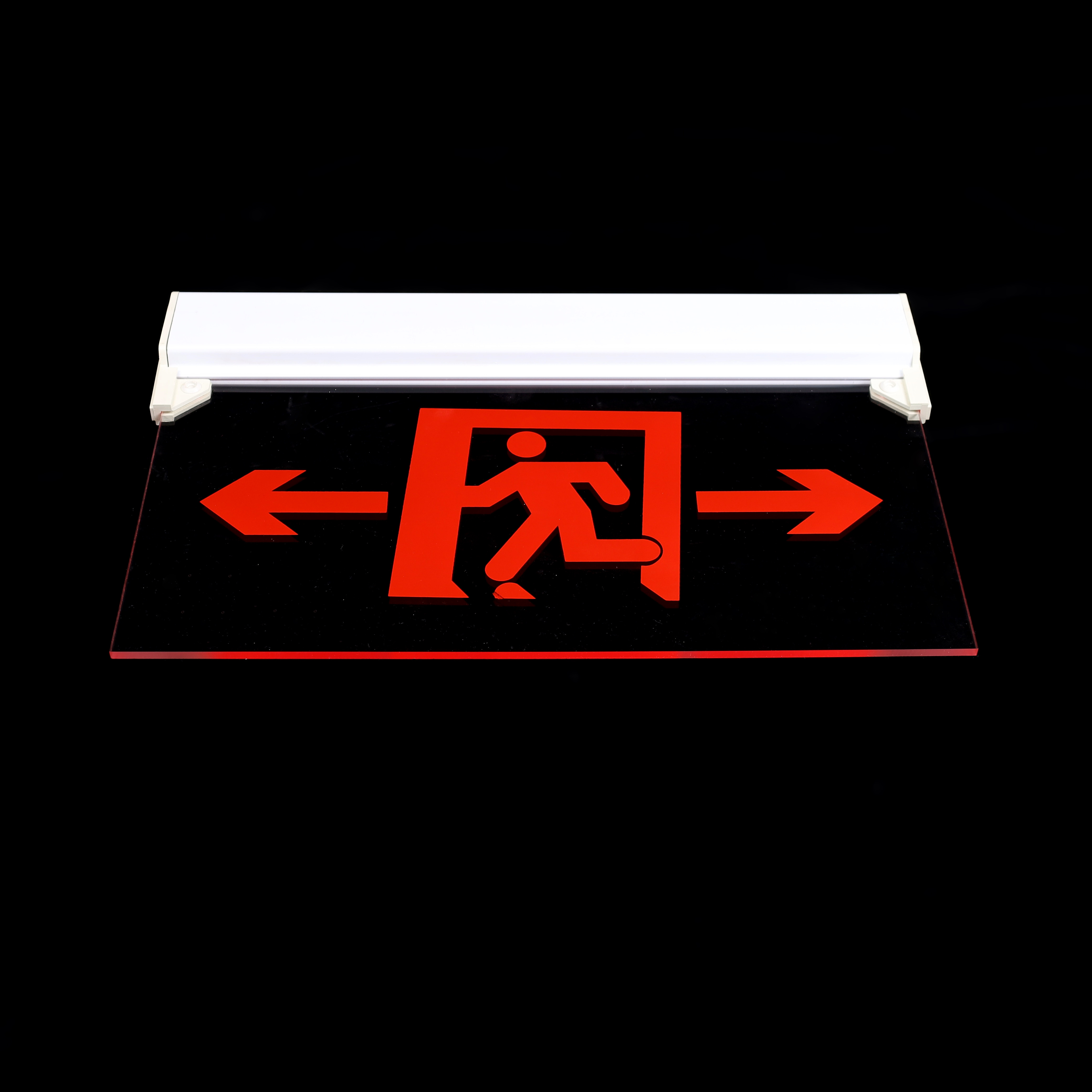 Led Red Exit Sign Emergency Exit Lights With Battery Backup Hardwired Led Edge Lit Exit Signs For Business