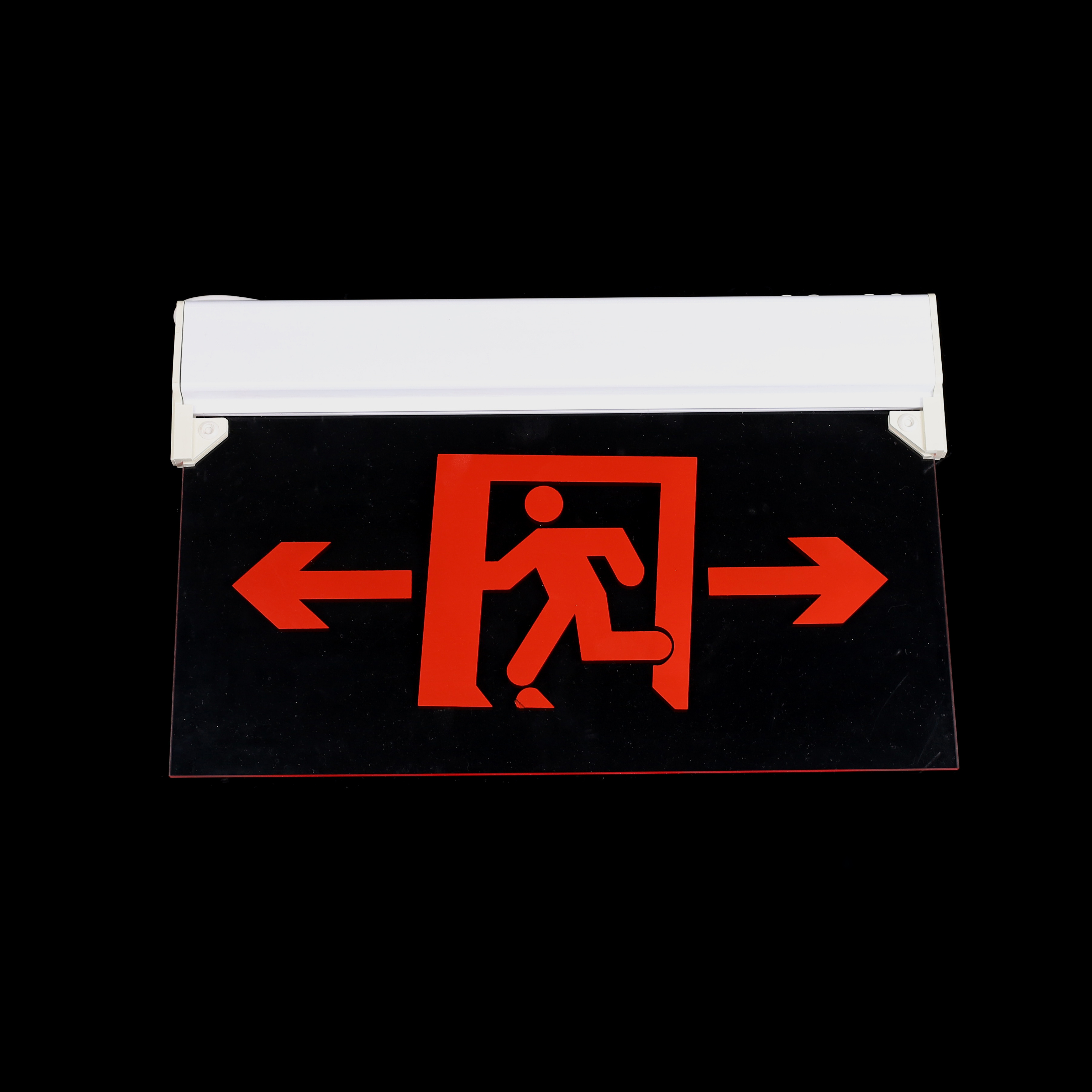 Led Red Exit Sign Emergency Exit Lights With Battery Backup Hardwired Led Edge Lit Exit Signs For Business