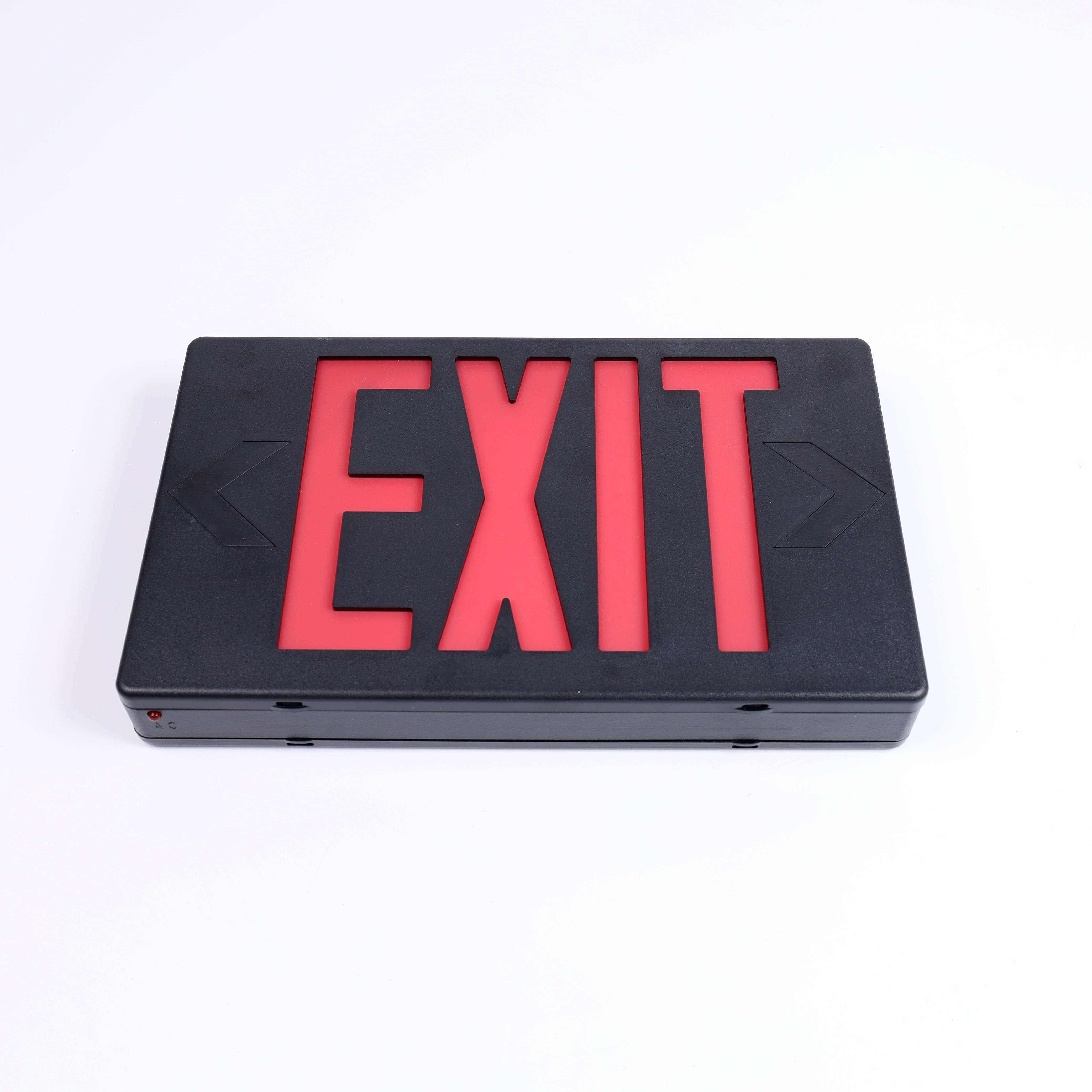 Factory Wholesale Red-green Conversion Led Exit Light 120-277v Recharged Emergency Exit Sign With Red And Green Transfer Switch