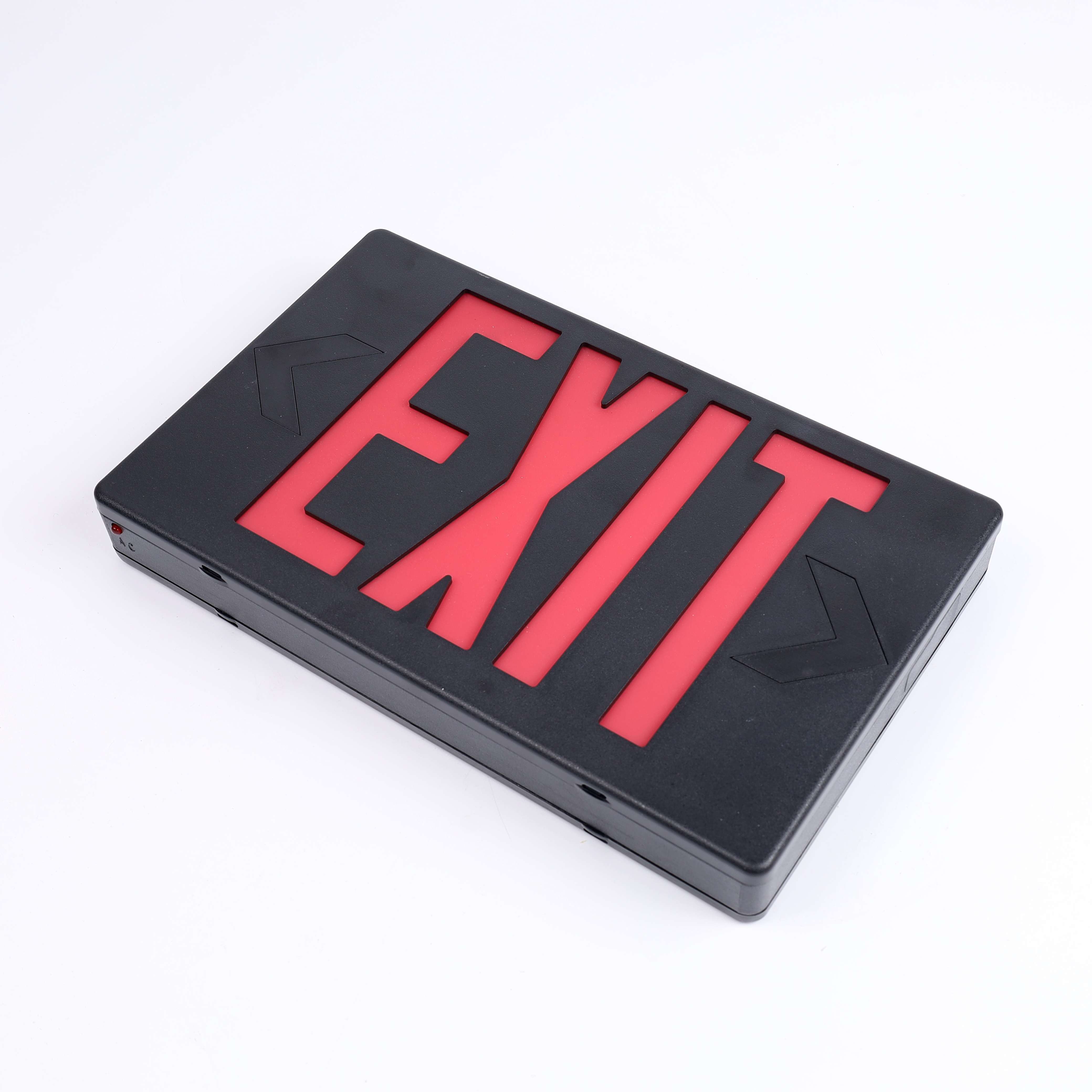 Factory Wholesale Red-green Conversion Led Exit Light 120-277v Recharged Emergency Exit Sign With Red And Green Transfer Switch