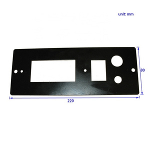 High Quality Metal Fabrication Powder Coating Black Steel Metal Push Button Switch Plate