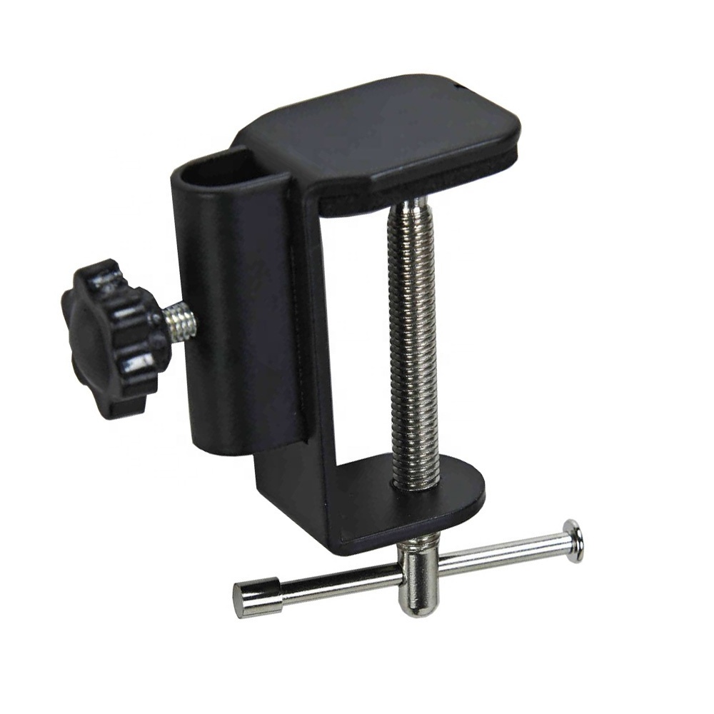 High Quality Stamping Black Powder Coating Metal Workbench Table Clamp For Pole