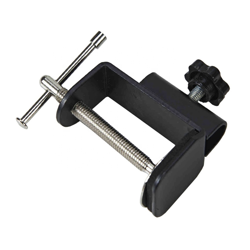 High Quality Stamping Black Powder Coating Metal Workbench Table Clamp For Pole