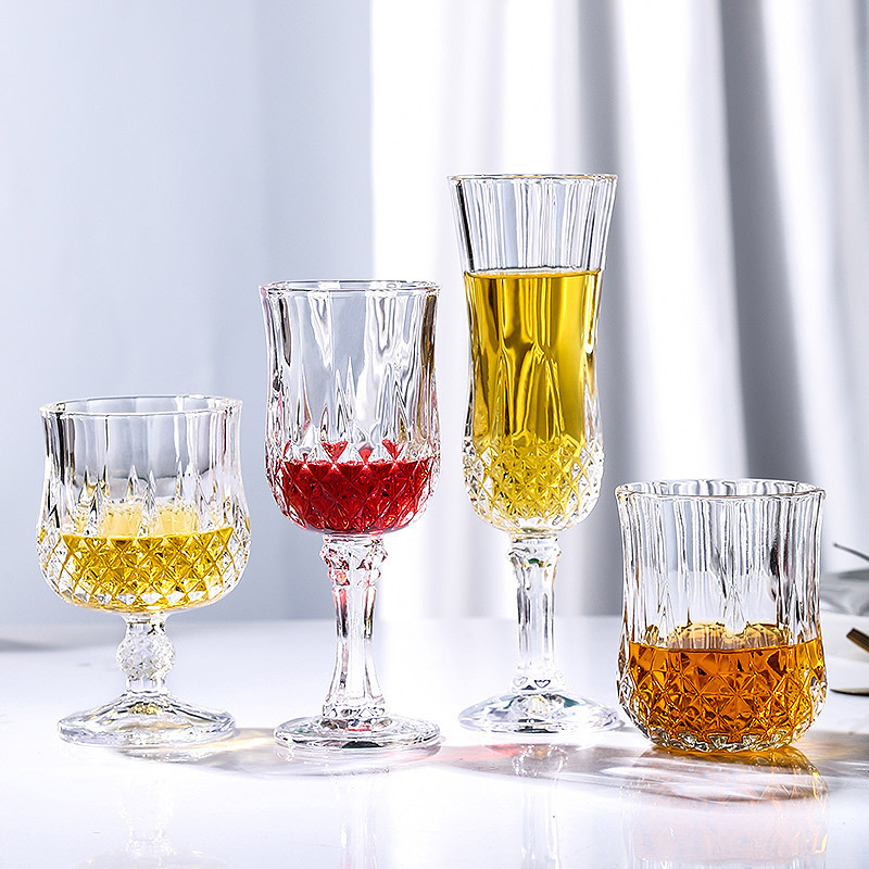 Factory wholesale and retail high quality Nordic retro style crystal clear glass bantam brandy wine glass