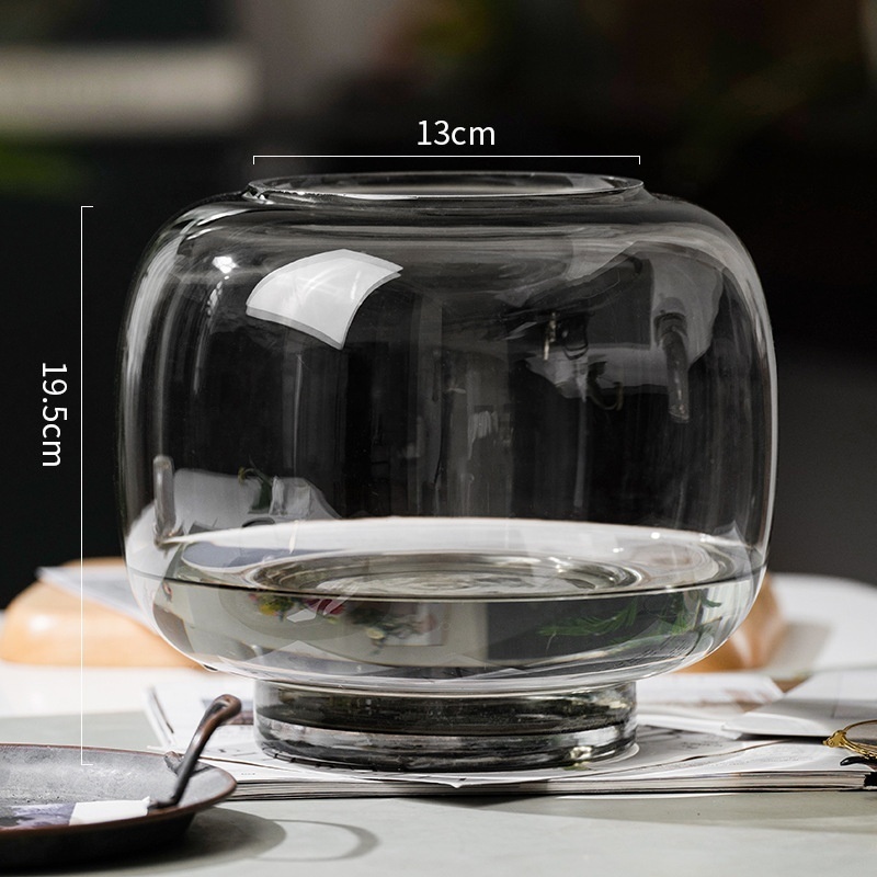 Fish Tank Transparent New Style Gradient Fish Tank Pet Shop Flower Home Decoration Decorations & Ornaments Glass Fish Bowl Round