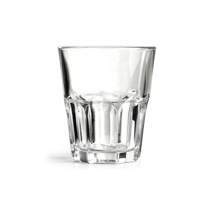 Good quality custom logo rocks octagon 9oz shot glass with logo