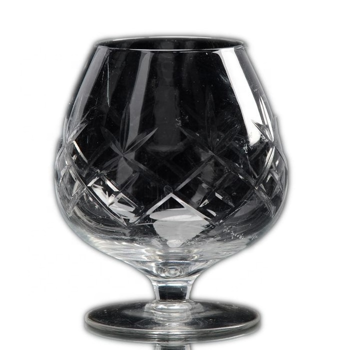 Wholesale drinking brandy glassware crystal snifter glasses with short stem