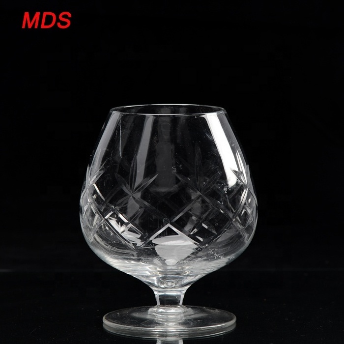 Wholesale drinking brandy glassware crystal snifter glasses with short stem