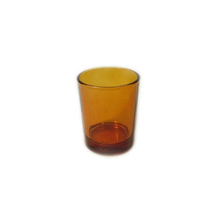 Wholesale cheap glassware amber glass votive candle holder