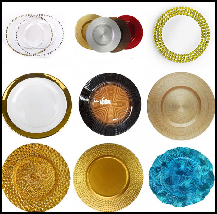 Wholesale PhnomPenh Striped gold rim dishes plate sets Heat Resistant Glass Bowl Set Gold Color Decor Plates With Best Quality