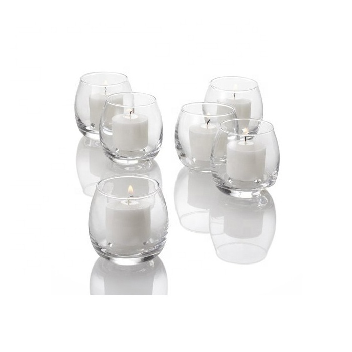 Wholesale cheap glassware amber glass votive candle holder