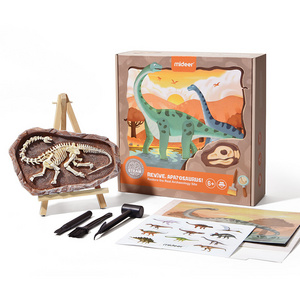 Mideer MD0177 Steam Game Revive Brontosaurus Dinosaur fossil toys Simulated Archaeological Games montessori educational toys