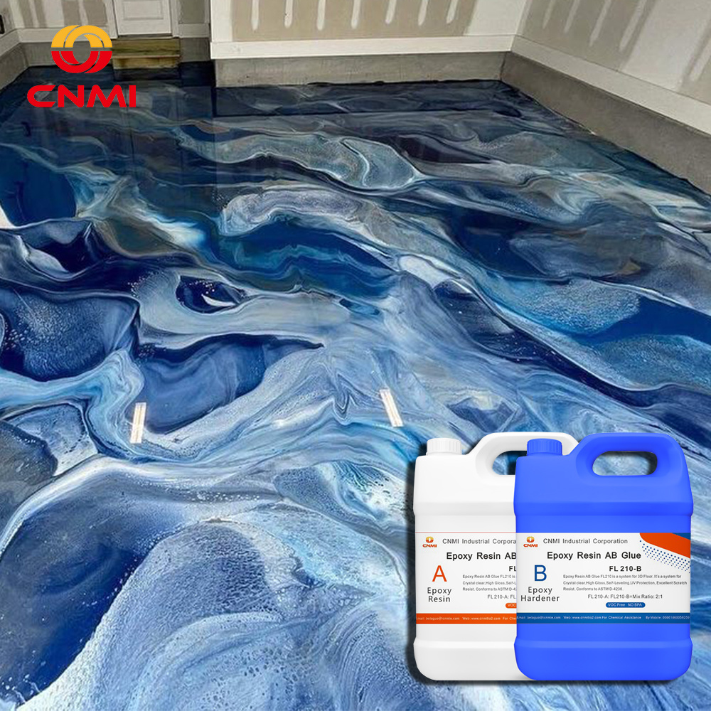 CNMI Resin Kit for Wood Art Craft Tabletop Floor No BPA Epoxy Resin and Hardener Heat Resistant Epoxy Resin AB Glue