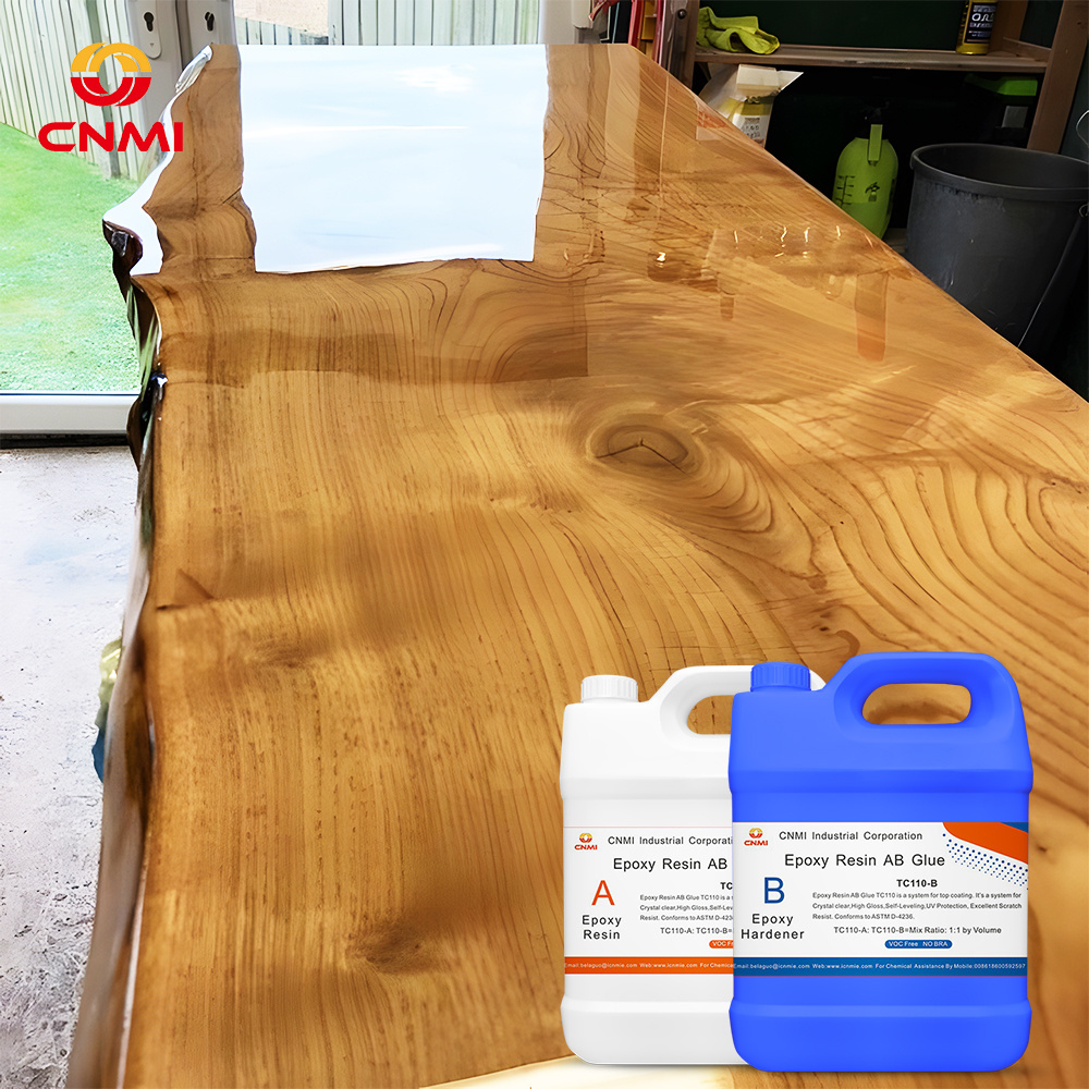 CNMI Epoxy Glue Resin Clear AB Glue Anti UV Transparency for Wood Craft Coaster Tumbler