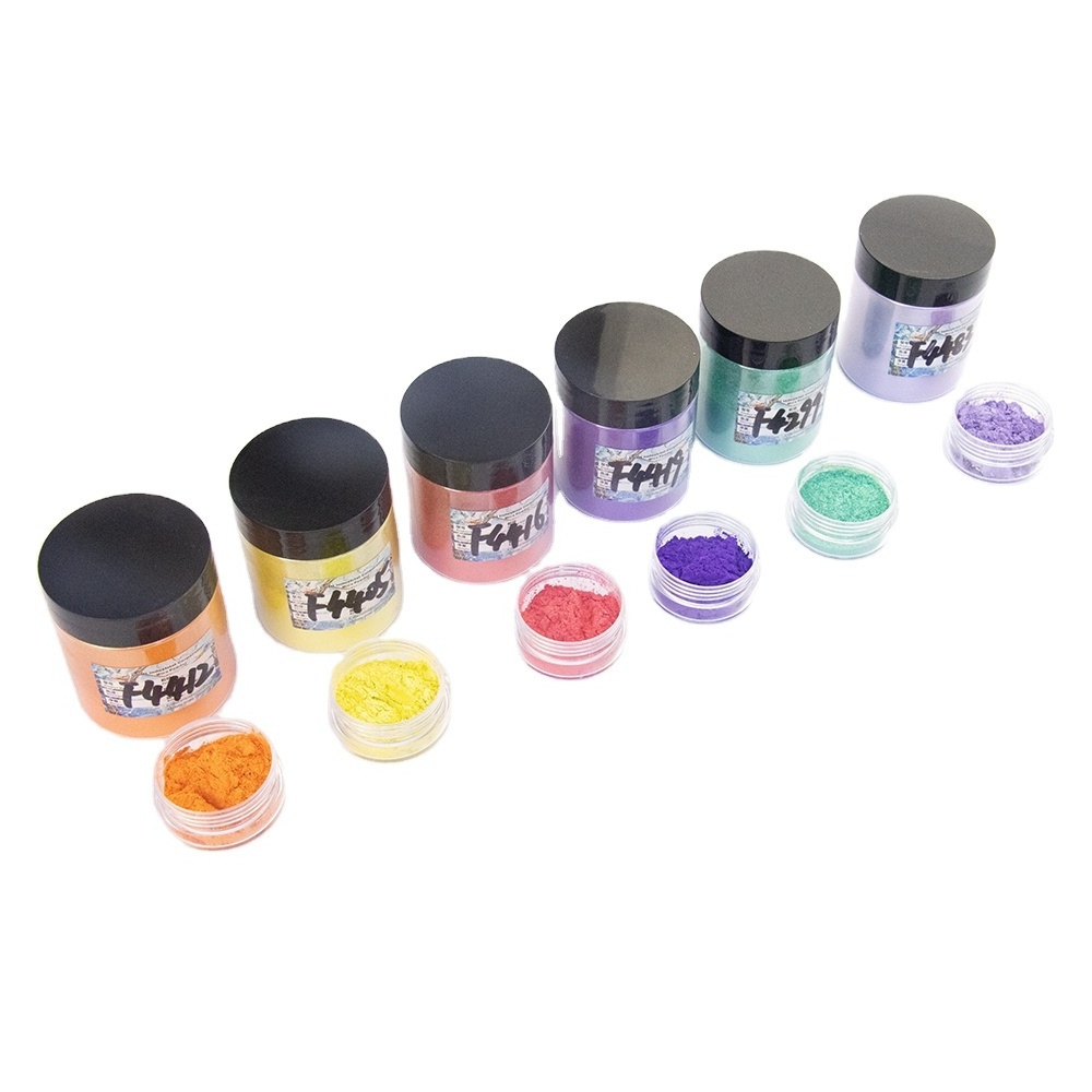 CNMI Mica Powder Pigment 16 Color,Non-Toxic Safe Natural Epoxy Resin Dye Pigment Powder for DIY Slime Coloring