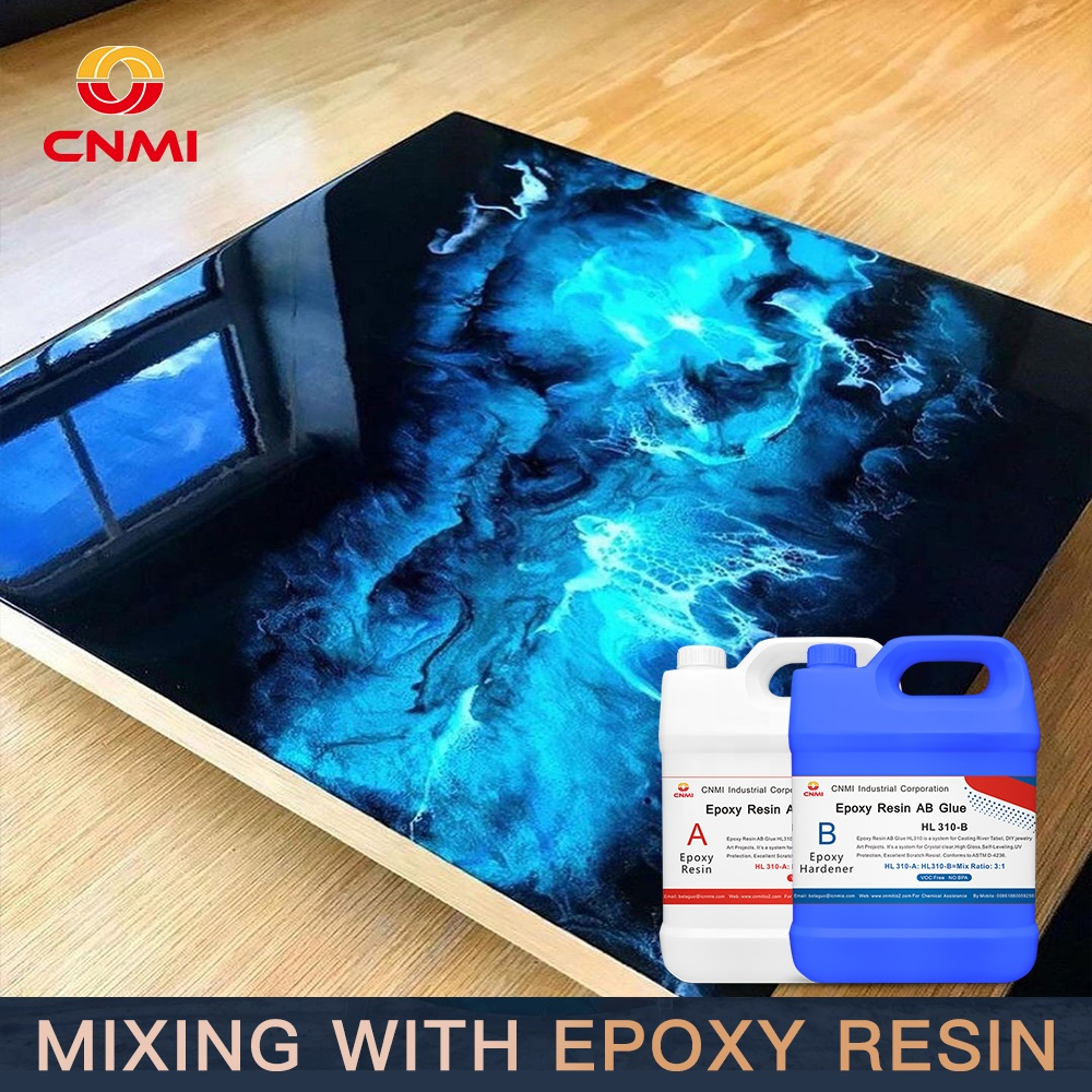 CNMI Liquid Epoxy Resin Crystal Clear Liquid Epoxy for Table Top Countertop Coating Photo Coating Tumbler Making