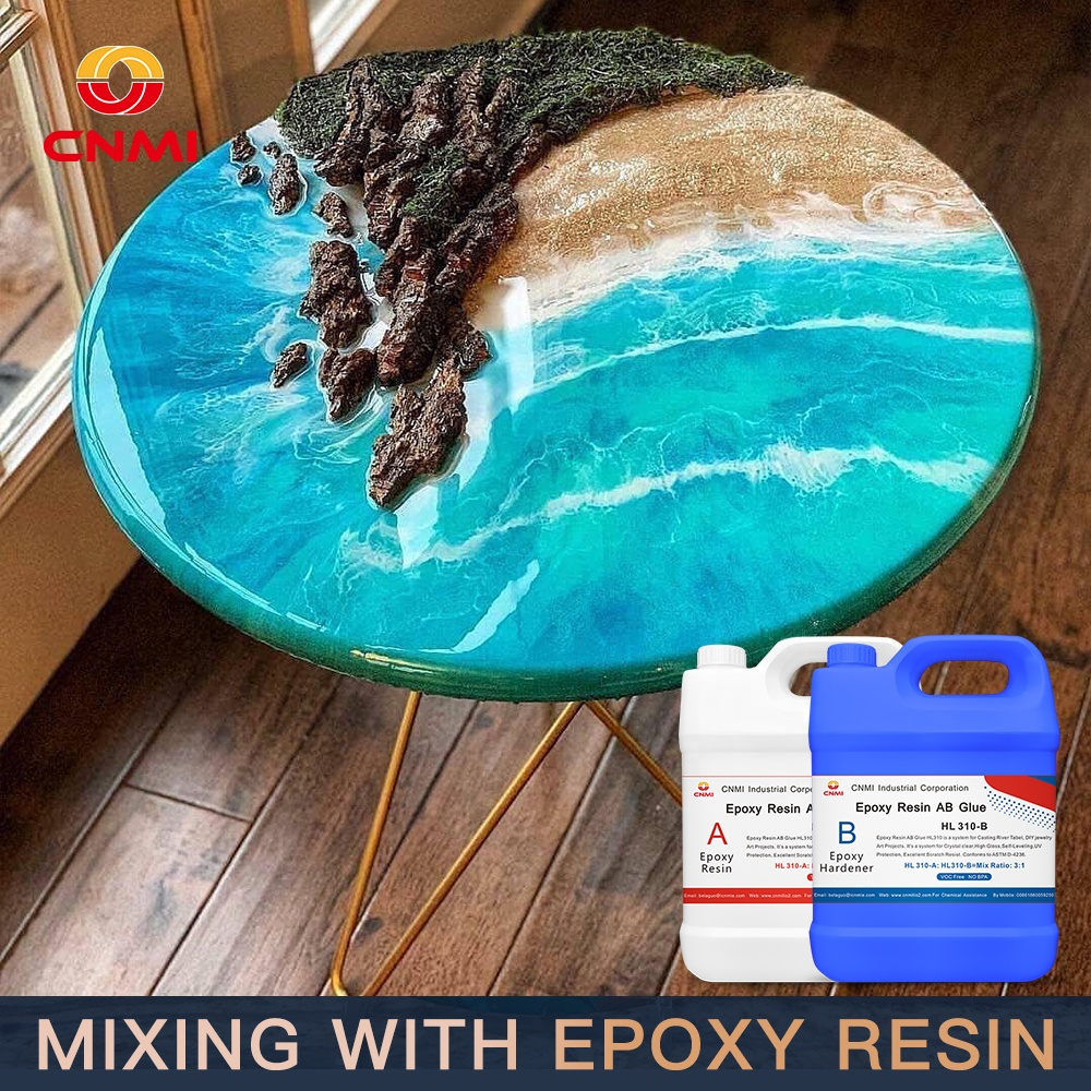 CNMI AB Glue No VOC Epoxy Resin for Topcoat Woodwork Floor River Table Food Safe Epoxy Resin Black Epoxy for Packing 210-898-8