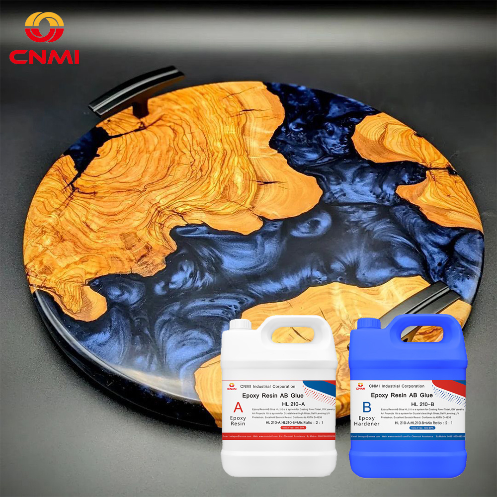 Epoxy Resin  Deep Pour Casting 2-4cm HL210 Epoxy Resin Kit Crystal Clear Liquid Glass Food Grade Clear for River Table