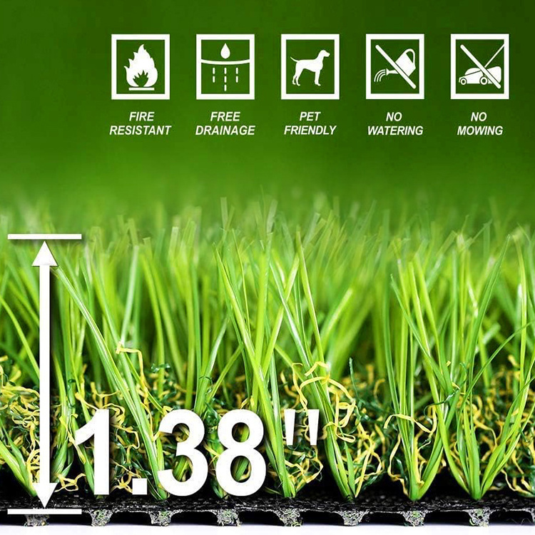 Cheap price wholesale green fake grass landscape carpet decorative artificial grass  for background