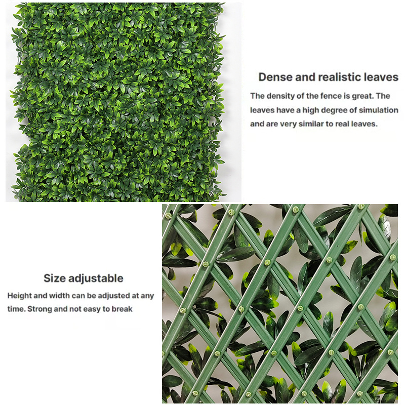 Wholesale Garden Artificial Faux Leaf Fence Strong Expandable Trellis For Balcony Patio Outdoor Home